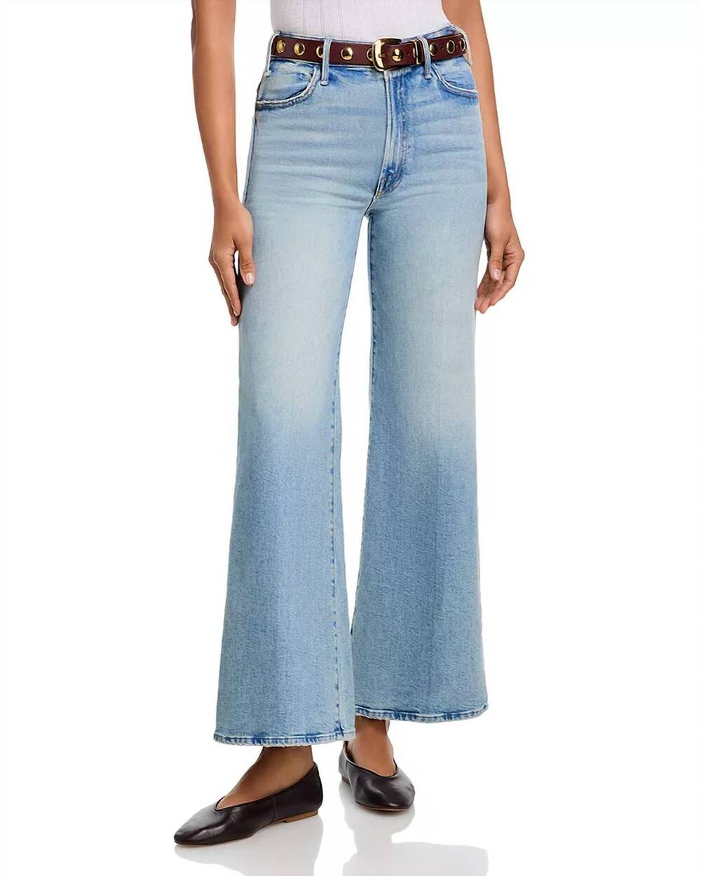 NEW MOTHER lil hustler roller sneak high rise jeans in i confess
